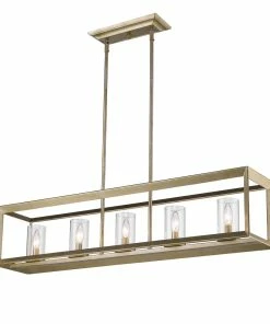 Discount 😉 Golden Lighting Smyth 5 Light Linear Pendant American Farmhouse ⌛ 46 Golden Lighting Smyth 5 Light Linear Pendant American Farmhouse