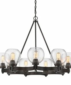 Golden Lighting Galveston 9 Light Chandelier American Farmhouse