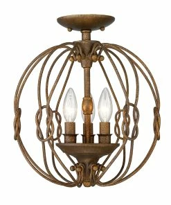 Golden Lighting Antoinette Semi-Flush American Farmhouse