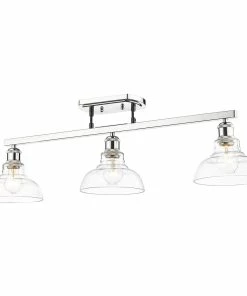 Golden Lighting Carver 3 Light Semi-Flush American Farmhouse