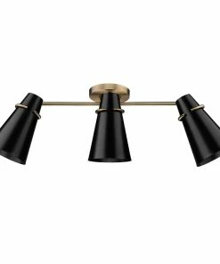 Golden Lighting Reeva 3 Light Semi-Flush American Farmhouse