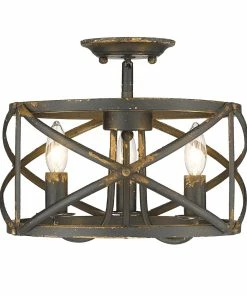 Golden Lighting American Farmhouse Alcott Semi-Flush