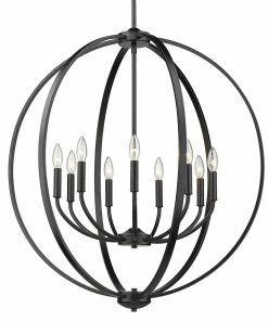 Golden Lighting American Farmhouse Colson 9 Light Chandelier
