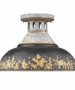 Golden Lighting Kinsley Semi-Flush American Farmhouse