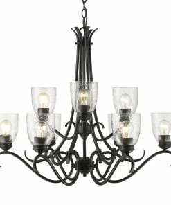 Golden Lighting American Farmhouse Parrish 9 Light Chandelier