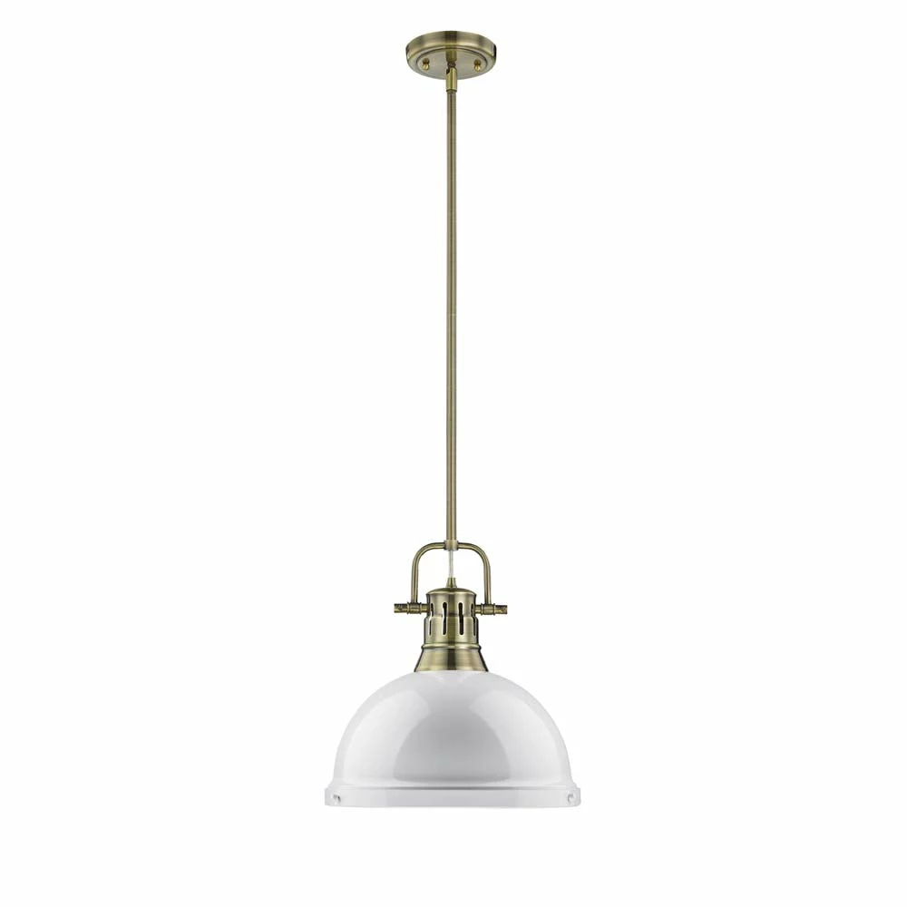 Hot Sale ๐คฉ Golden Lighting Duncan 1 Light Pendant With Rod American Farmhouse ๐ 24 Golden Lighting Duncan 1 Light Pendant With Rod American Farmhouse