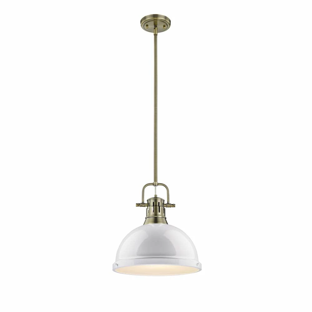 Hot Sale ๐คฉ Golden Lighting Duncan 1 Light Pendant With Rod American Farmhouse ๐ 25 Golden Lighting Duncan 1 Light Pendant With Rod American Farmhouse