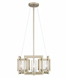 Golden Lighting American Farmhouse Marco 4 Light Pendant