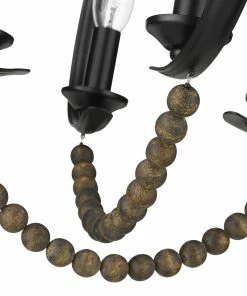 Golden Lighting American Farmhouse Flori 4 Light Pendant