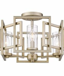 Golden Lighting Marco Flush Mount American Farmhouse