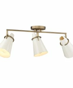 Hot Sale ๐ Golden Lighting Reeva 3 Light Semi-Flush American Farmhouse โญ 16 Golden Lighting Reeva 3 Light Semi-Flush American Farmhouse