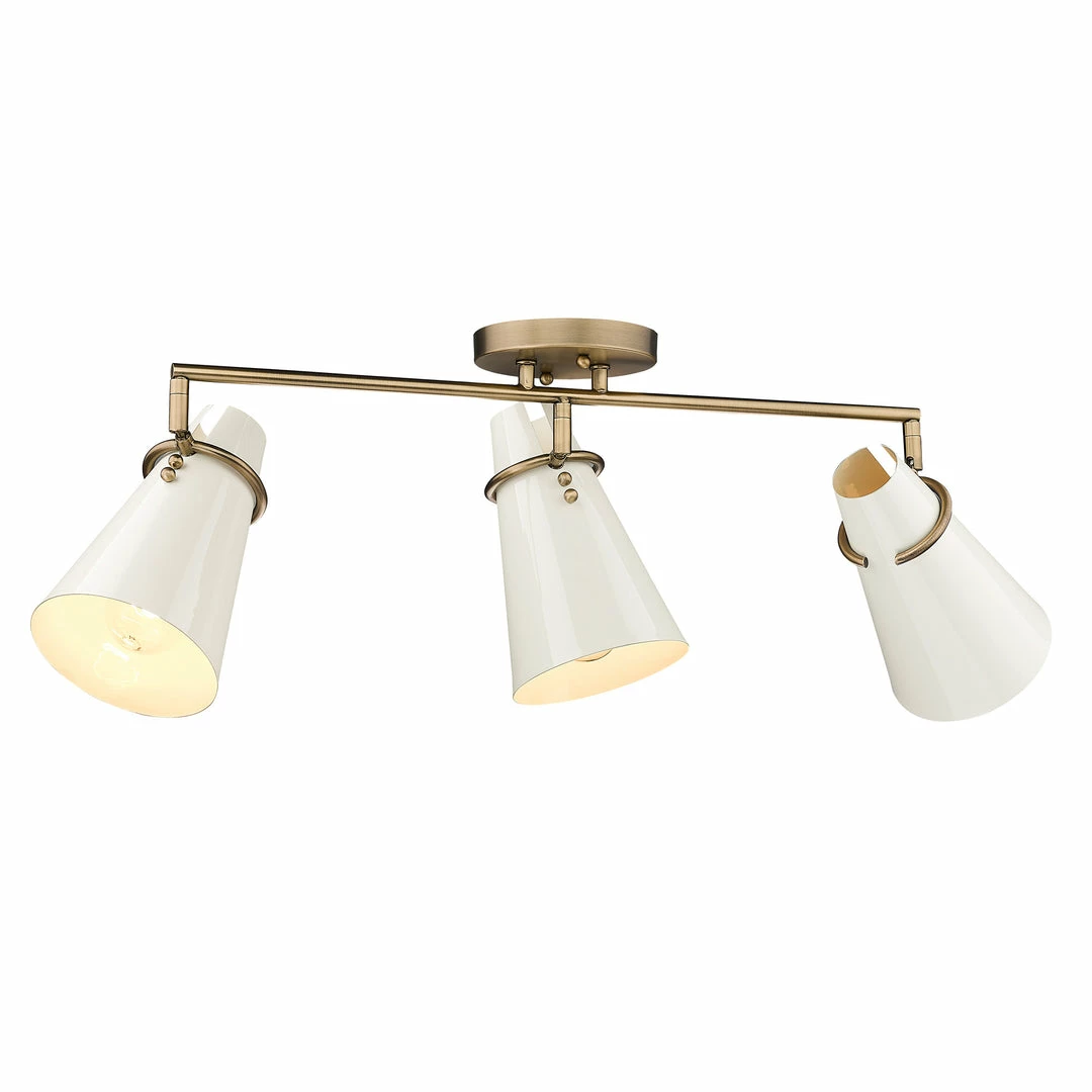 Hot Sale ๐ Golden Lighting Reeva 3 Light Semi-Flush American Farmhouse โญ 9 Golden Lighting Reeva 3 Light Semi-Flush American Farmhouse