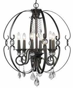 Golden Lighting American Farmhouse Ella 6 Light Chandelier