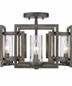 Golden Lighting Marco Flush Mount American Farmhouse