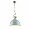 Golden Lighting American Farmhouse Duncan 1 Light Pendant With Chain