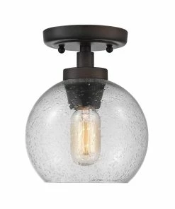 Golden Lighting Galveston Flush Mount American Farmhouse