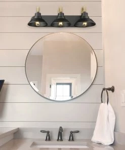 Golden Lighting Journey 3 Light Bath Vanity American Farmhouse