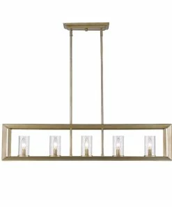 Discount 😉 Golden Lighting Smyth 5 Light Linear Pendant American Farmhouse ⌛ 47 Golden Lighting Smyth 5 Light Linear Pendant American Farmhouse