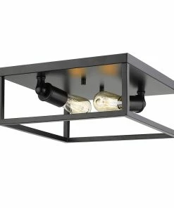 Golden Lighting Wesson Flush Mount American Farmhouse