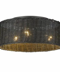 Golden Lighting Erma Flush Mount American Farmhouse