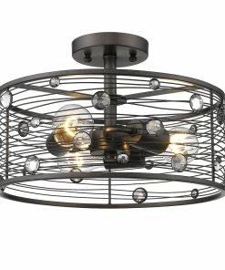 Golden Lighting American Farmhouse Bijoux Semi-Flush