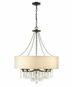 Golden Lighting American Farmhouse Echelon 5 Light Chandelier