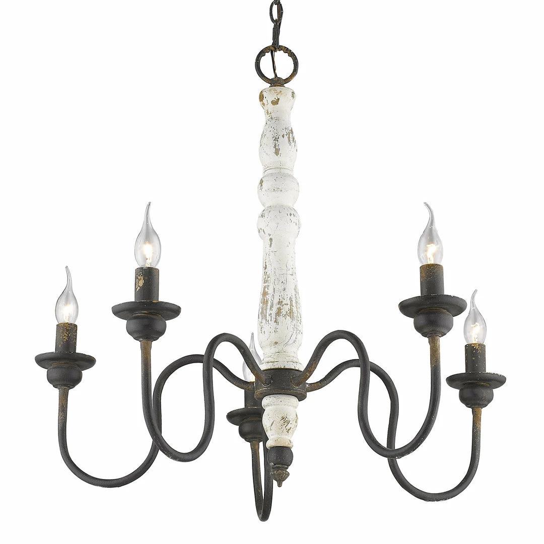 Best Pirce 👏 Golden Lighting Astoria 5 Light Chandelier - Closeout American Farmhouse 🤩 6 Golden Lighting Astoria 5 Light Chandelier - Closeout American Farmhouse