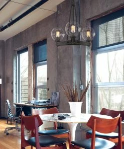 Golden Lighting Galveston 3 Light Chandelier American Farmhouse