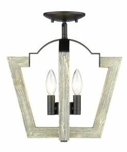 Golden Lighting American Farmhouse Regan Semi-Flush - Closeout