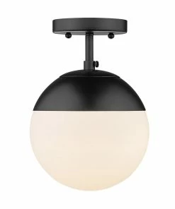 Golden Lighting Dixon Semi-Flush American Farmhouse