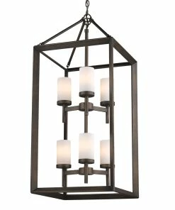 Golden Lighting American Farmhouse Smyth 6 Light Pendant - Closeout