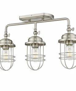 Golden Lighting Seaport 3 Light Bath Vanity American Farmhouse