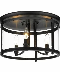 Golden Lighting Payton Flush Mount American Farmhouse