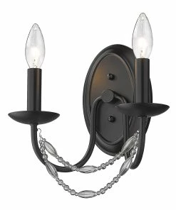 Golden Lighting American Farmhouse Mirabella 2 Light Wall Sconce