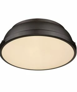 Top 10 💯 Golden Lighting Transitional Looks Duncan 14" Flush Mount 🥰 173 Golden Lighting Transitional Looks Duncan 14