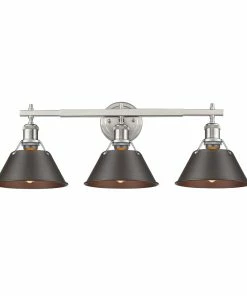 Golden Lighting Orwell 3 Light Bath Vanity American Farmhouse