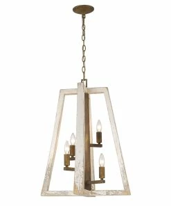 Golden Lighting Pilar 4 Light Pendant American Farmhouse