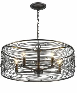 Golden Lighting Bijoux 5 Light Chandelier American Farmhouse