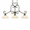 Golden Lighting American Farmhouse Heartwood 3 Light Linear Pendant