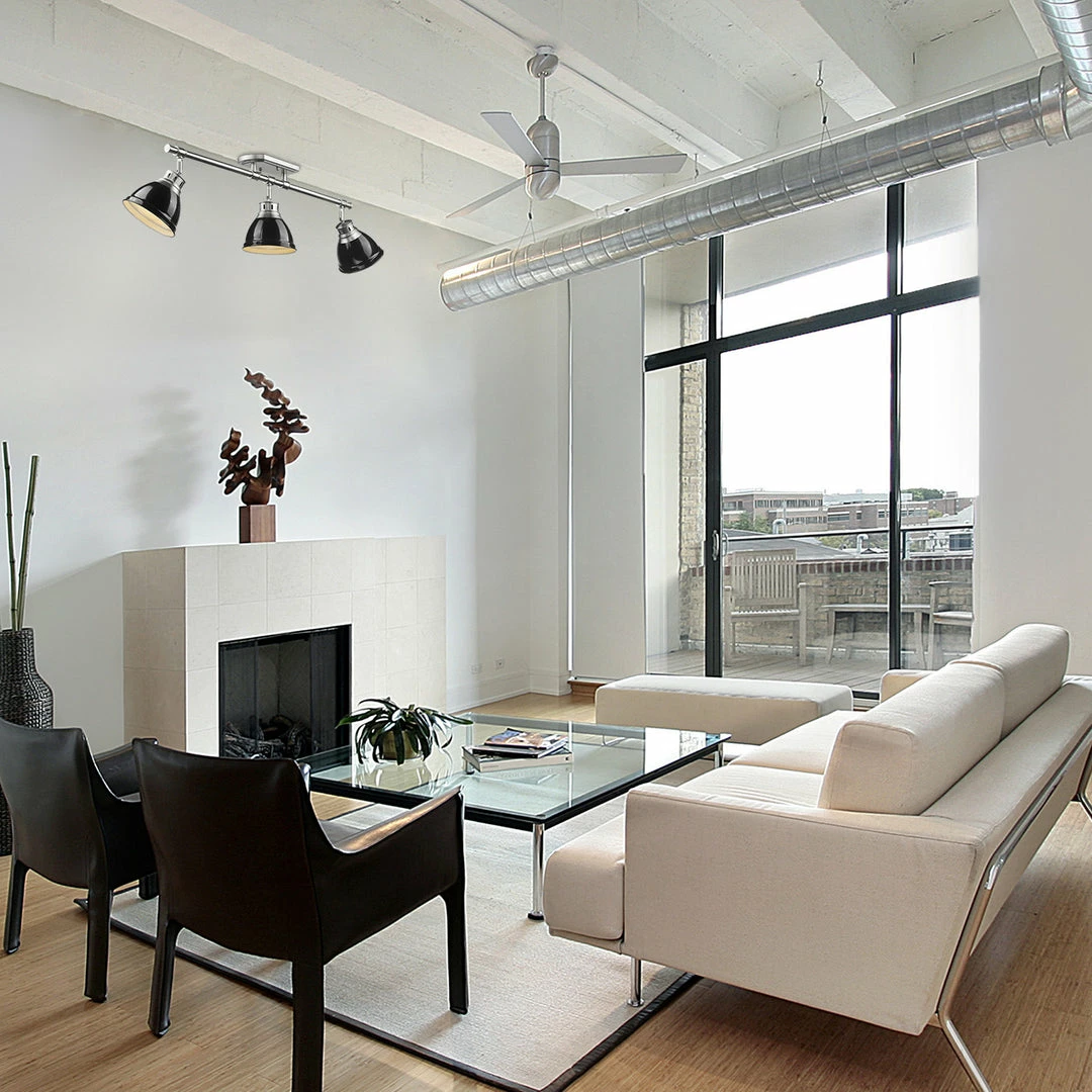 Outlet 😍 Golden Lighting American Farmhouse Duncan Semi-Flush - Track Light ⌛ 6 Golden Lighting American Farmhouse Duncan Semi-Flush - Track Light