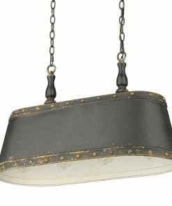 Golden Lighting Hemlock Linear Pendant American Farmhouse