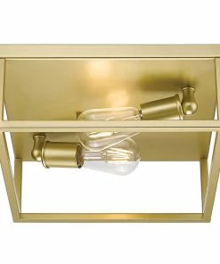 Golden Lighting Wesson Flush Mount American Farmhouse