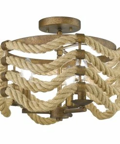 Golden Lighting Marissa Semi-Flush American Farmhouse