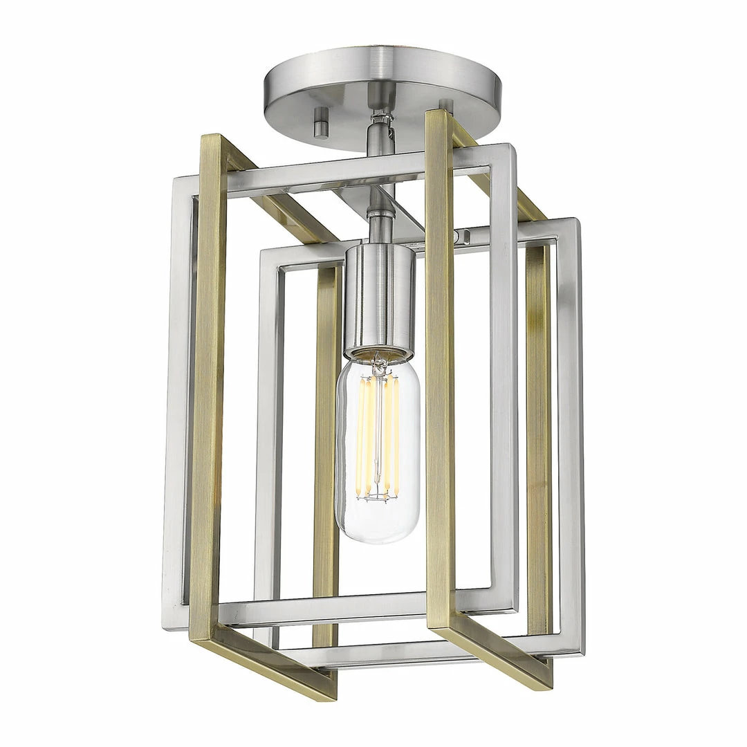 New ๐ Golden Lighting Tribeca Semi-Flush - Damp - Closeout American Farmhouse ๐ 4 Golden Lighting Tribeca Semi-Flush - Damp - Closeout American Farmhouse