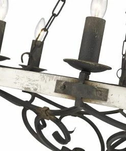 Golden Lighting American Farmhouse Madera 6 Light Chandelier