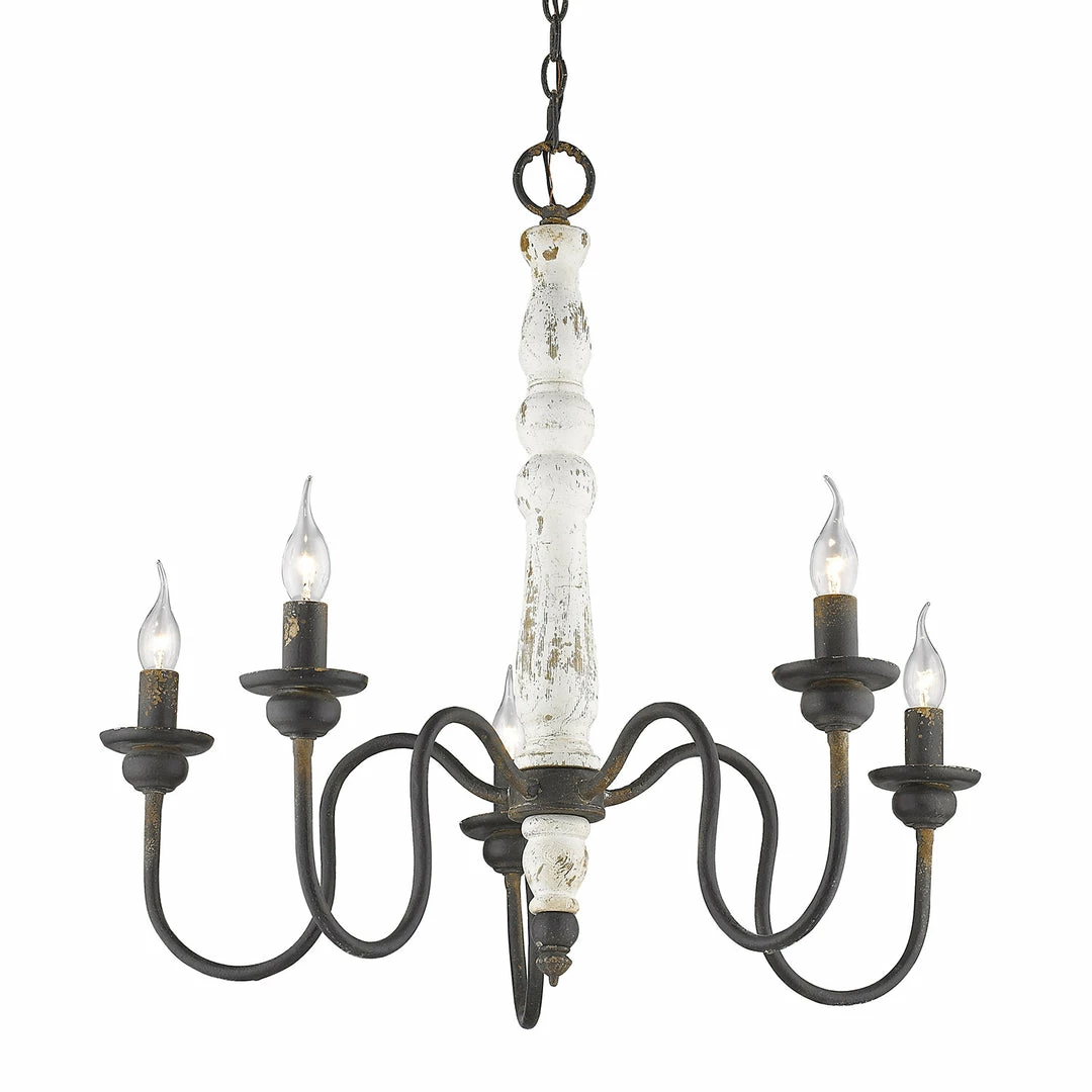 Best Pirce 👏 Golden Lighting Astoria 5 Light Chandelier - Closeout American Farmhouse 🤩 5 Golden Lighting Astoria 5 Light Chandelier - Closeout American Farmhouse