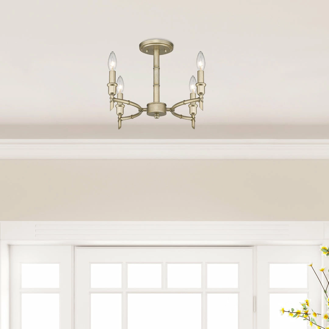 Flash Sale 🌟 Golden Lighting Cambay 4 Light Semi-Flush American Farmhouse 👏 9 Golden Lighting Cambay 4 Light Semi-Flush American Farmhouse