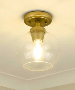 Golden Lighting Galveston Flush Mount American Farmhouse