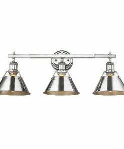 Golden Lighting Orwell 3 Light Bath Vanity American Farmhouse