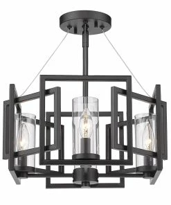 Golden Lighting American Farmhouse Marco 4 Light Pendant